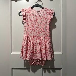 Kyte Baby Pink Leopard Twirl Bodysuit 12-18M